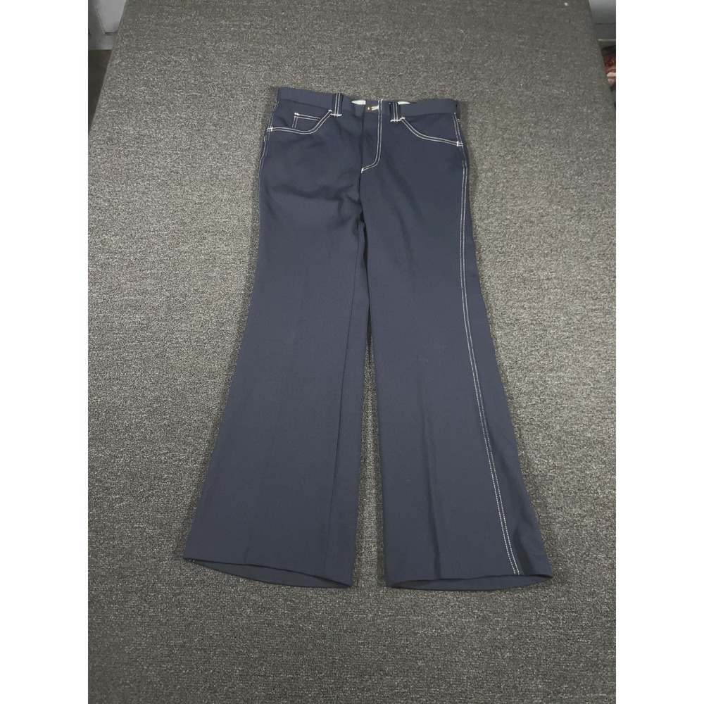 Vintage Levi's Panatela Pants Mens 33x32 Blue 70s Flare Bell Bottoms Rockabilly